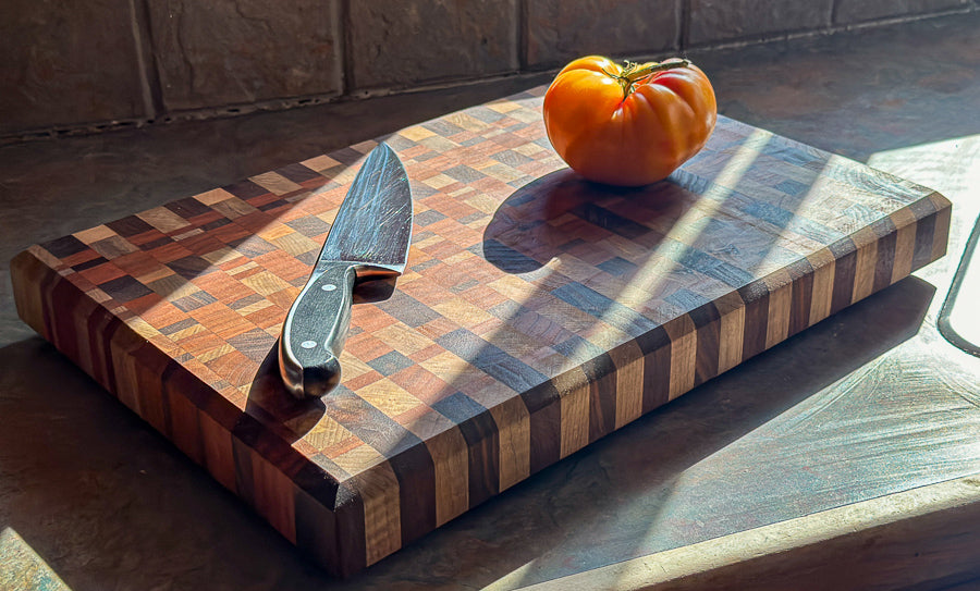 Walnut and Cherry End Grain Cutting Board