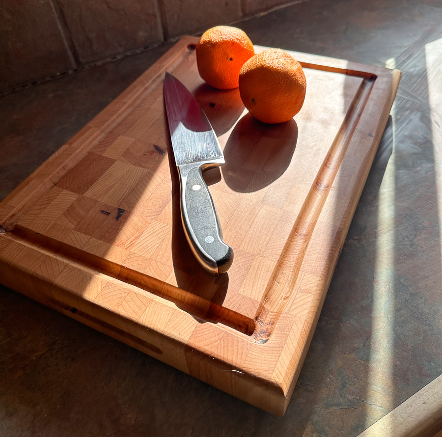 Beech Wood Butcher Block Cutting Board with Juice Groove