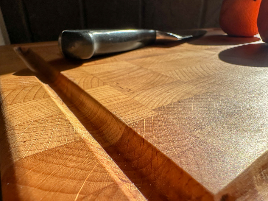 Beech Wood Butcher Block Cutting Board with Juice Groove